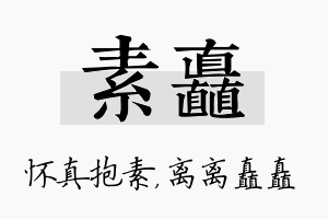 素矗名字的寓意及含义