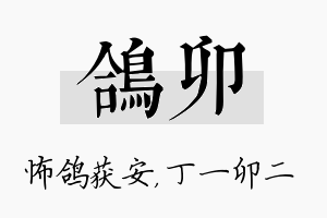 鸽卯名字的寓意及含义