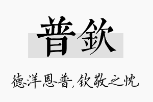 普钦名字的寓意及含义