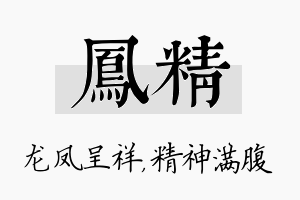 凤精名字的寓意及含义