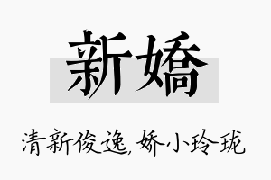 新娇名字的寓意及含义