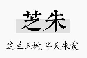 芝朱名字的寓意及含义