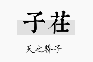 子茌名字的寓意及含义