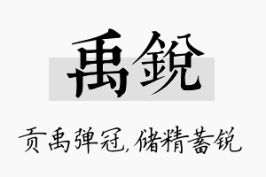 禹锐名字的寓意及含义