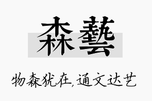 森艺名字的寓意及含义