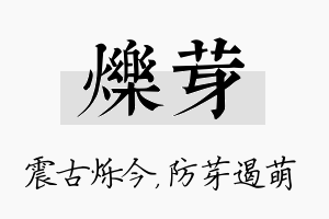 烁芽名字的寓意及含义