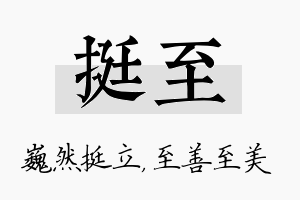 挺至名字的寓意及含义