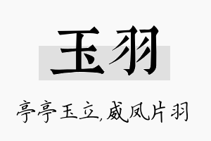 玉羽名字的寓意及含义