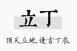 立丁名字的寓意及含义