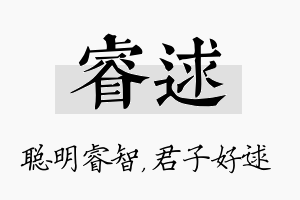 睿逑名字的寓意及含义