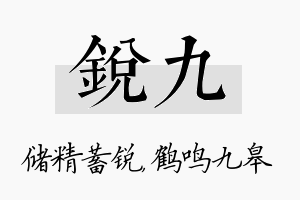 锐九名字的寓意及含义