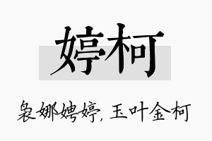 婷柯名字的寓意及含义