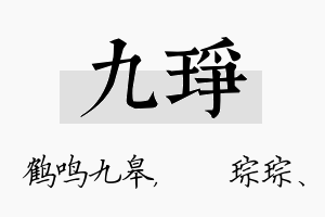 九琤名字的寓意及含义