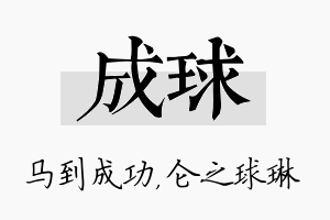 成球名字的寓意及含义