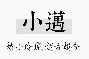 小迈名字的寓意及含义