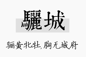 骊城名字的寓意及含义