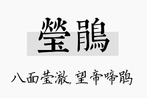 莹鹃名字的寓意及含义