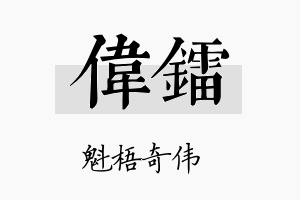 伟镭名字的寓意及含义