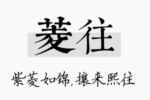 菱往名字的寓意及含义