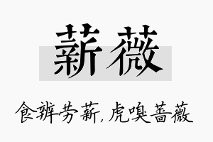 薪薇名字的寓意及含义