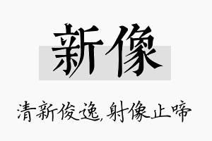 新像名字的寓意及含义