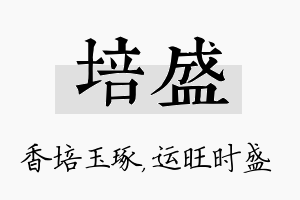 培盛名字的寓意及含义