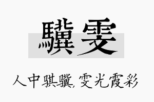 骥雯名字的寓意及含义