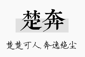 楚奔名字的寓意及含义