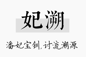 妃溯名字的寓意及含义