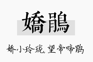 娇鹃名字的寓意及含义