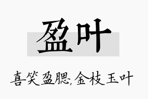 盈叶名字的寓意及含义