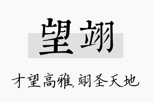 望翊名字的寓意及含义