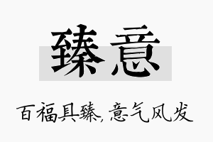 臻意名字的寓意及含义