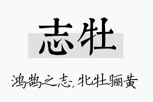 志牡名字的寓意及含义