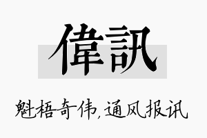 伟讯名字的寓意及含义