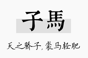 子马名字的寓意及含义