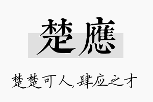 楚应名字的寓意及含义