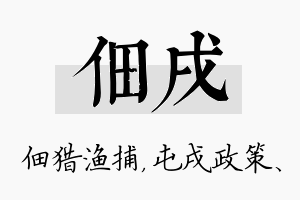 佃戌名字的寓意及含义