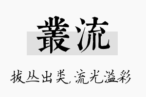 丛流名字的寓意及含义