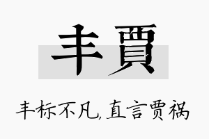 丰贾名字的寓意及含义