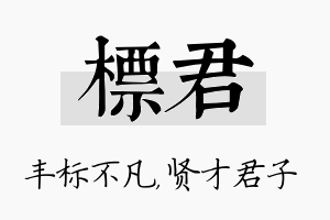 标君名字的寓意及含义