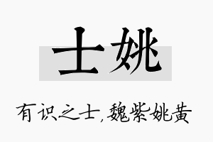 士姚名字的寓意及含义