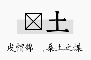 曌土名字的寓意及含义