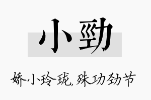 小劲名字的寓意及含义