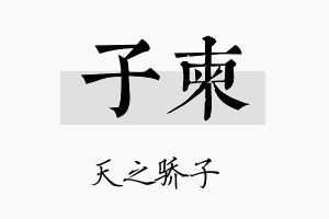 子柬名字的寓意及含义