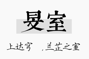 旻室名字的寓意及含义