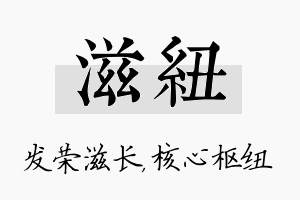 滋纽名字的寓意及含义