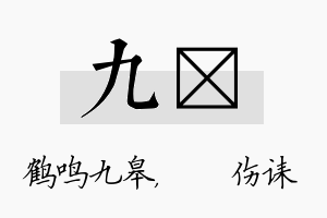 九婳名字的寓意及含义