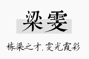 梁雯名字的寓意及含义