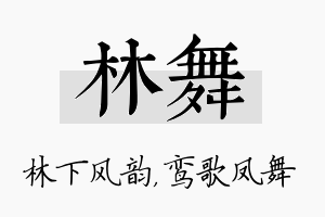 林舞名字的寓意及含义